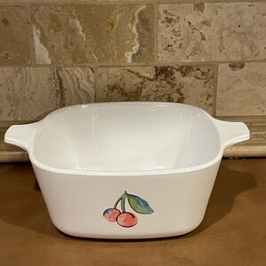 Corning ware Cherry Design baking dish, Used , no lid